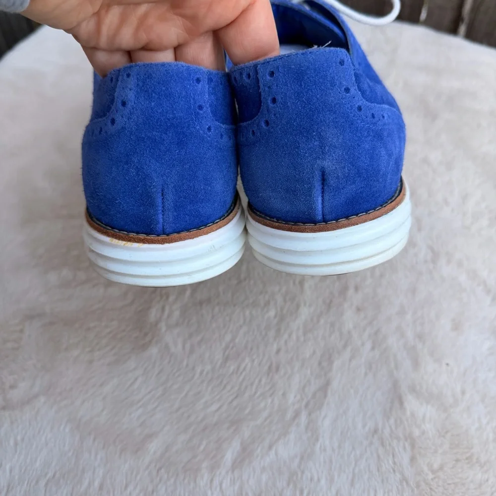 Cole Haan Blue Suede Oxfords Size 10